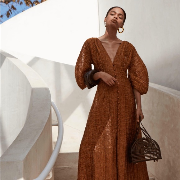 NWOT Cult Gaia Brown Mini Cupola Bag - Picture 6 of 8